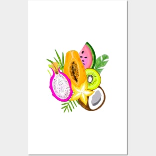 Tropical fruits Posters and Art